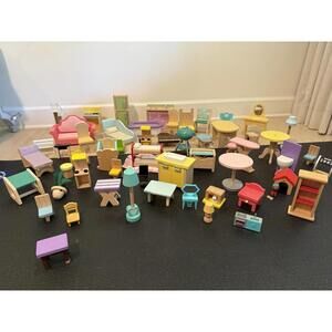 Huge Lot Dollhouse Miniature Accessories & Furniture 50+pcs